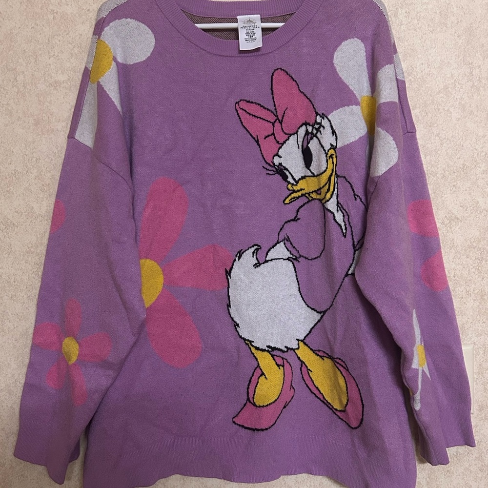 Disney Purple Sweatshirt with Daisy Duck Design